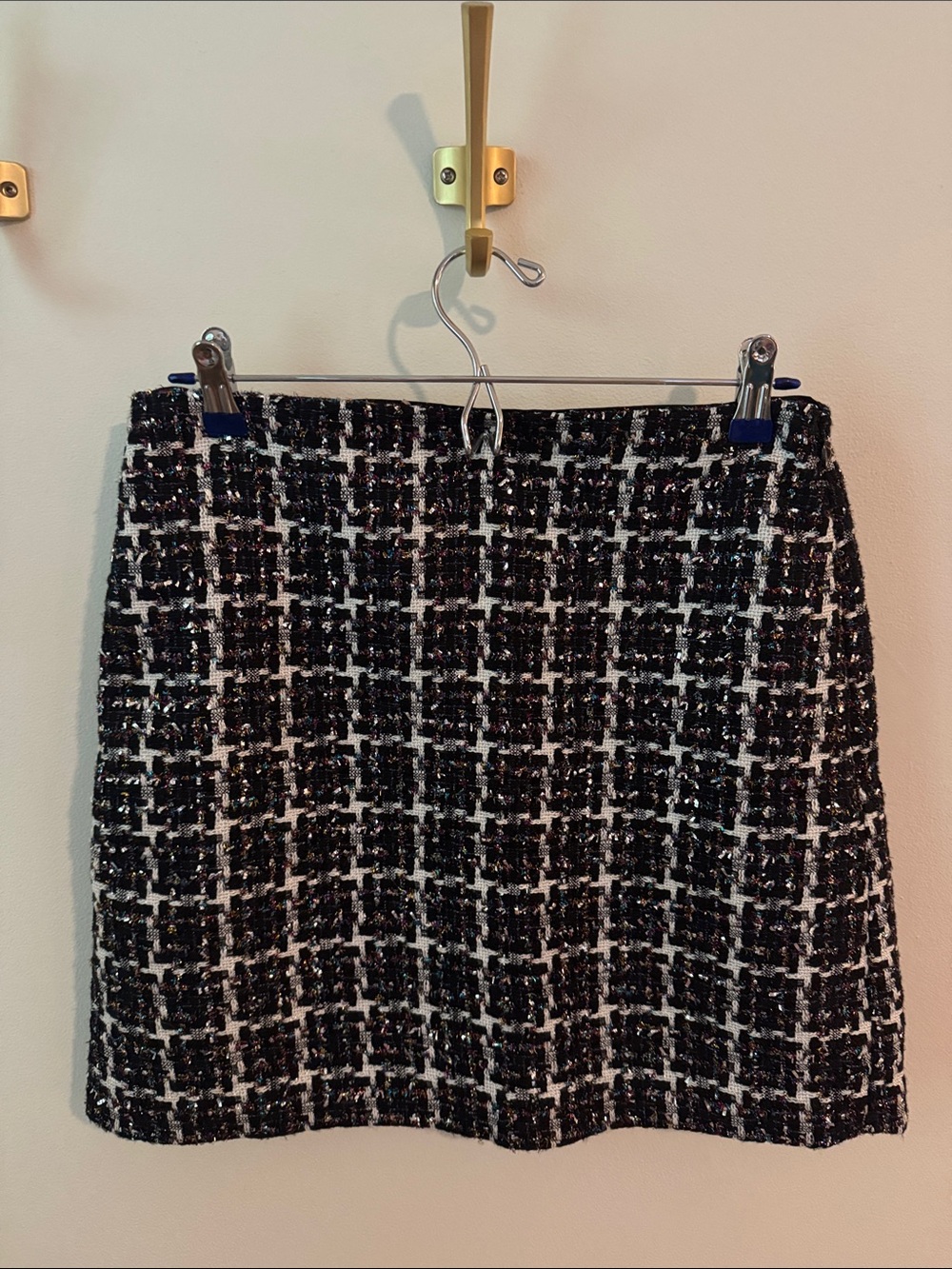 Holiday sparkle Tweed Mini Skirt! Loft size 4